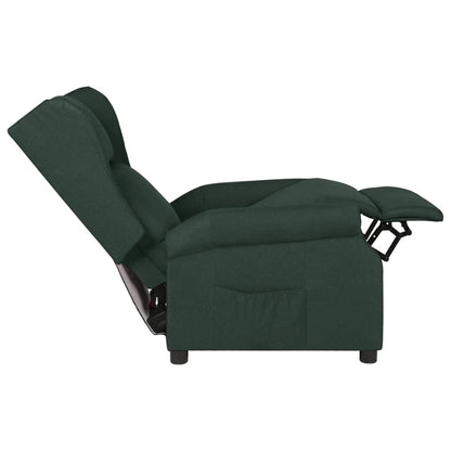 Recliner Chair Dark Green Fabric