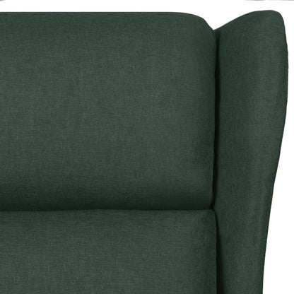 Recliner Chair Dark Green Fabric