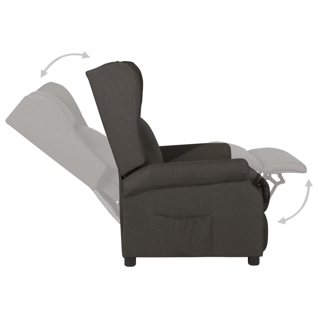 Recliner Chair Taupe Fabric