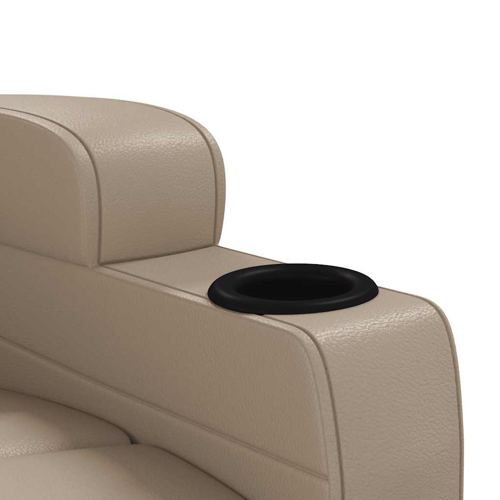 Recliner Chair Cappuccino Faux Leather