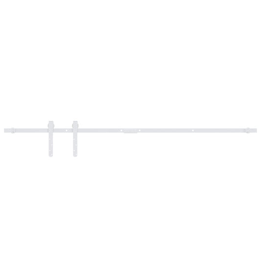 Mini Sliding Cabinet Door Kit Carbon Steel White 122 cm