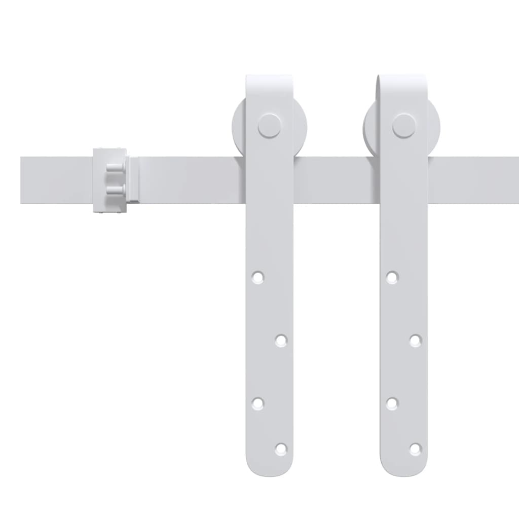 Mini Sliding Cabinet Door Kit Carbon Steel White 122 cm