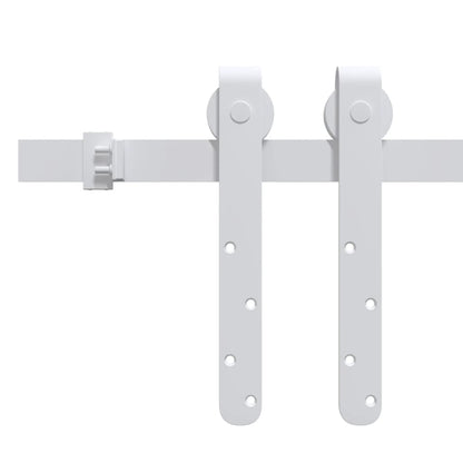Mini Sliding Cabinet Door Kit Carbon Steel White 122 cm