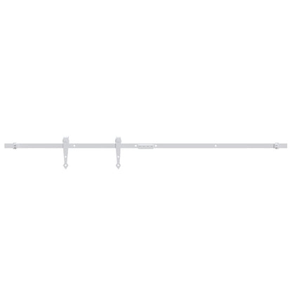 Mini Sliding Cabinet Door Kit Carbon Steel White 152 cm