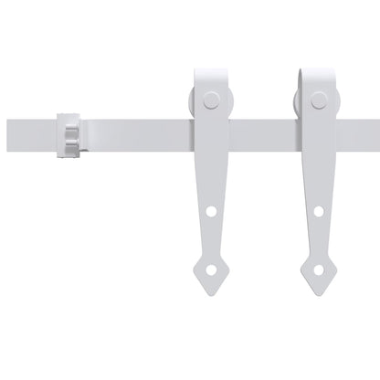 Mini Sliding Cabinet Door Kit Carbon Steel White 122 cm