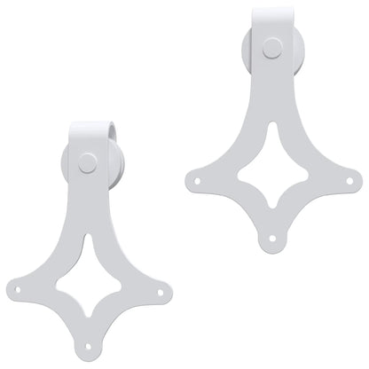Sliding Door Hardware Kit 200 cm Steel White