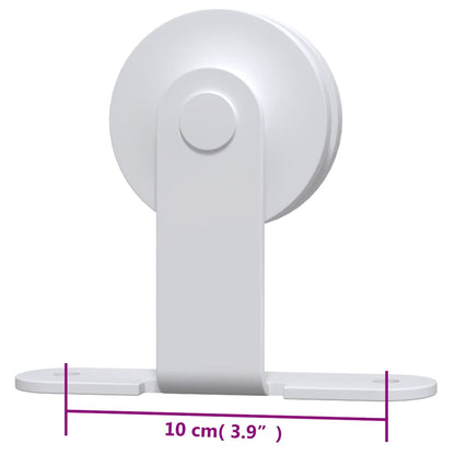 Sliding Door Hardware Kit 183 cm Steel White