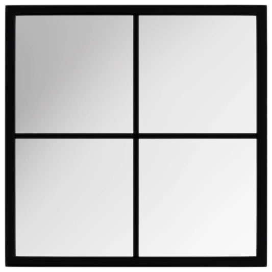 Wall Mirror Black 40x40 cm Metal