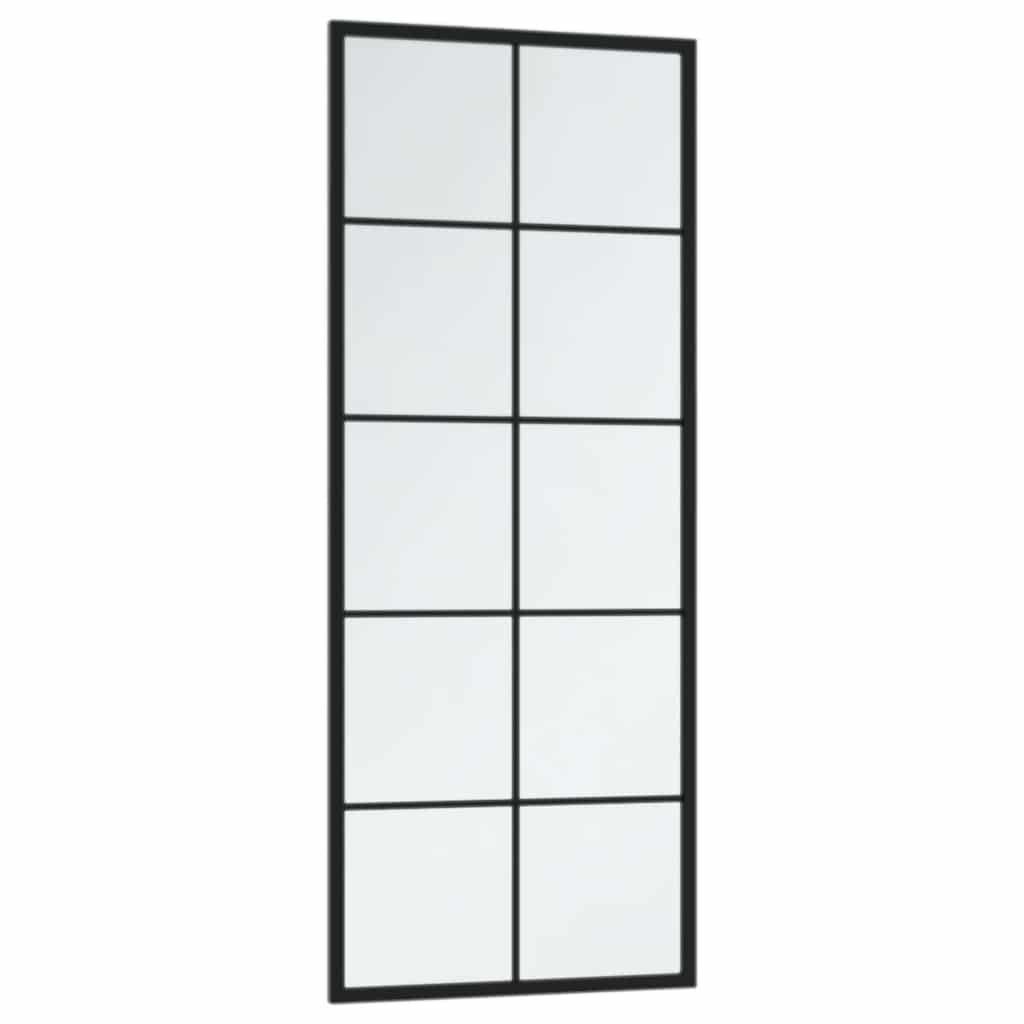 Wall Mirror Black 100x40 cm Metal