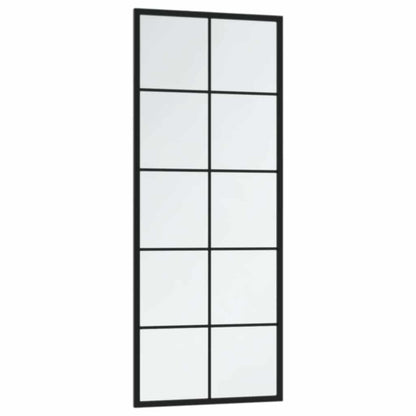 Wall Mirror Black 100x40 cm Metal