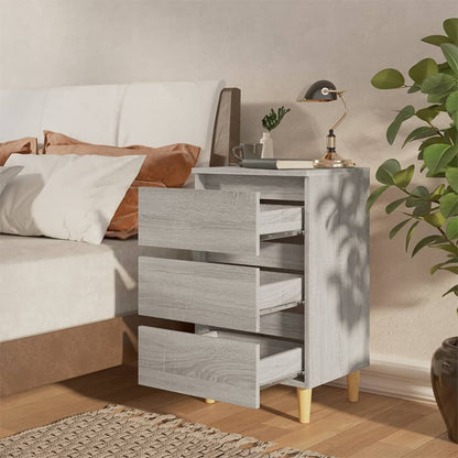 Bed Cabinet | Grey sonoma | Engineered wood | Bed Cabinet | Rectangular