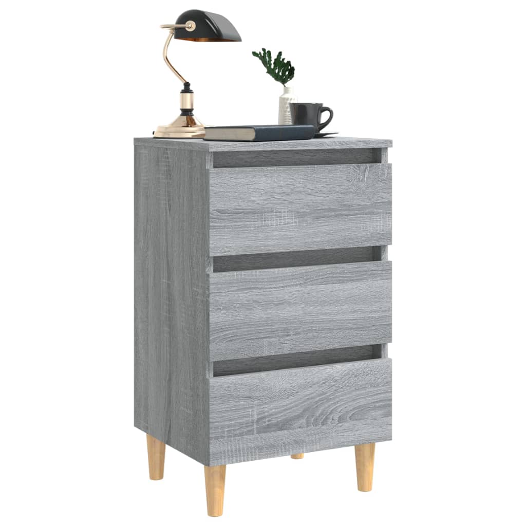 Bed Cabinet | Grey sonoma | Engineered wood | Bed Cabinet | Rectangular