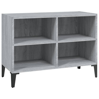 TV Cabinet with Metal Legs Grey Sonoma 69.5x30x50 cm