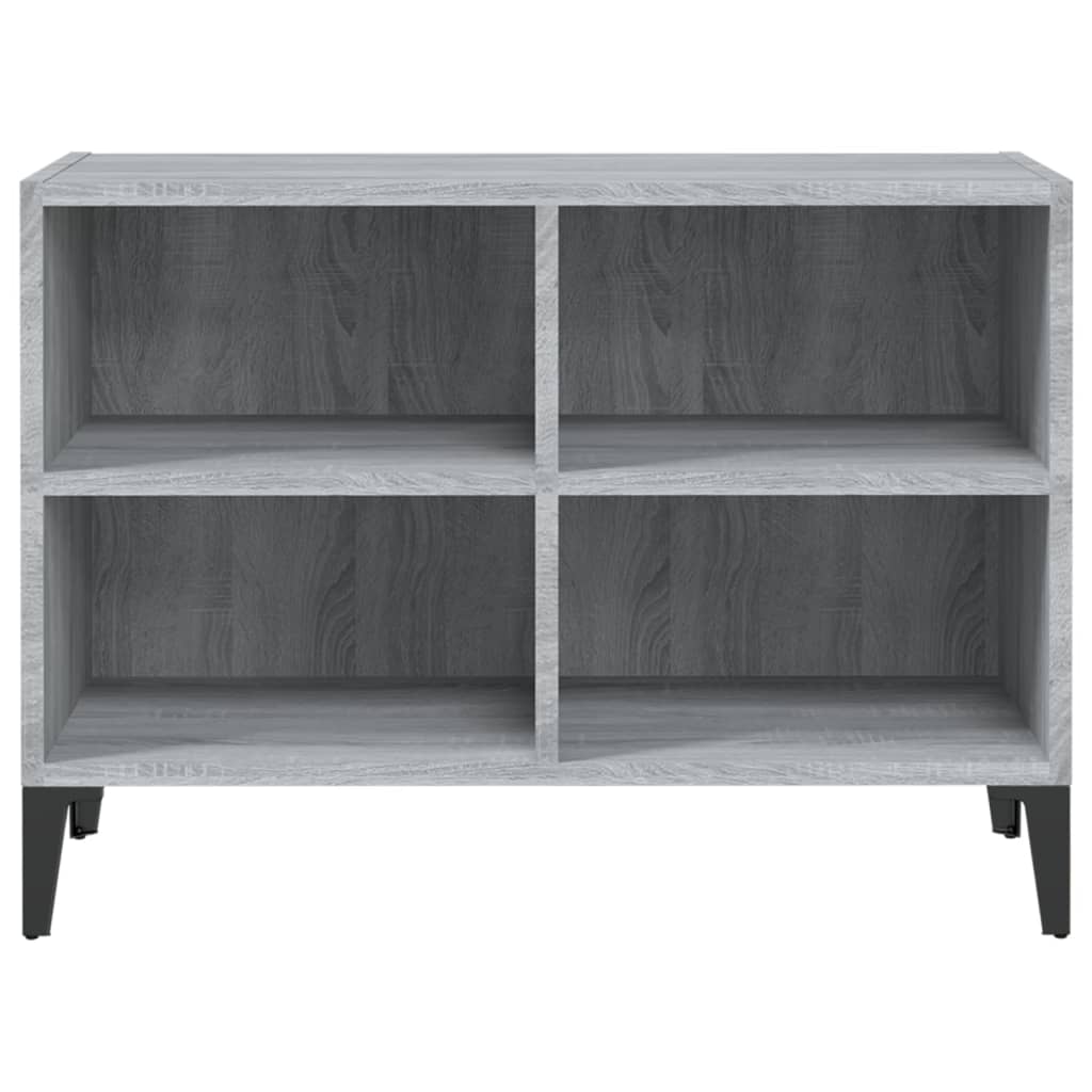 TV Cabinet with Metal Legs Grey Sonoma 69.5x30x50 cm