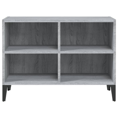 TV Cabinet with Metal Legs Grey Sonoma 69.5x30x50 cm