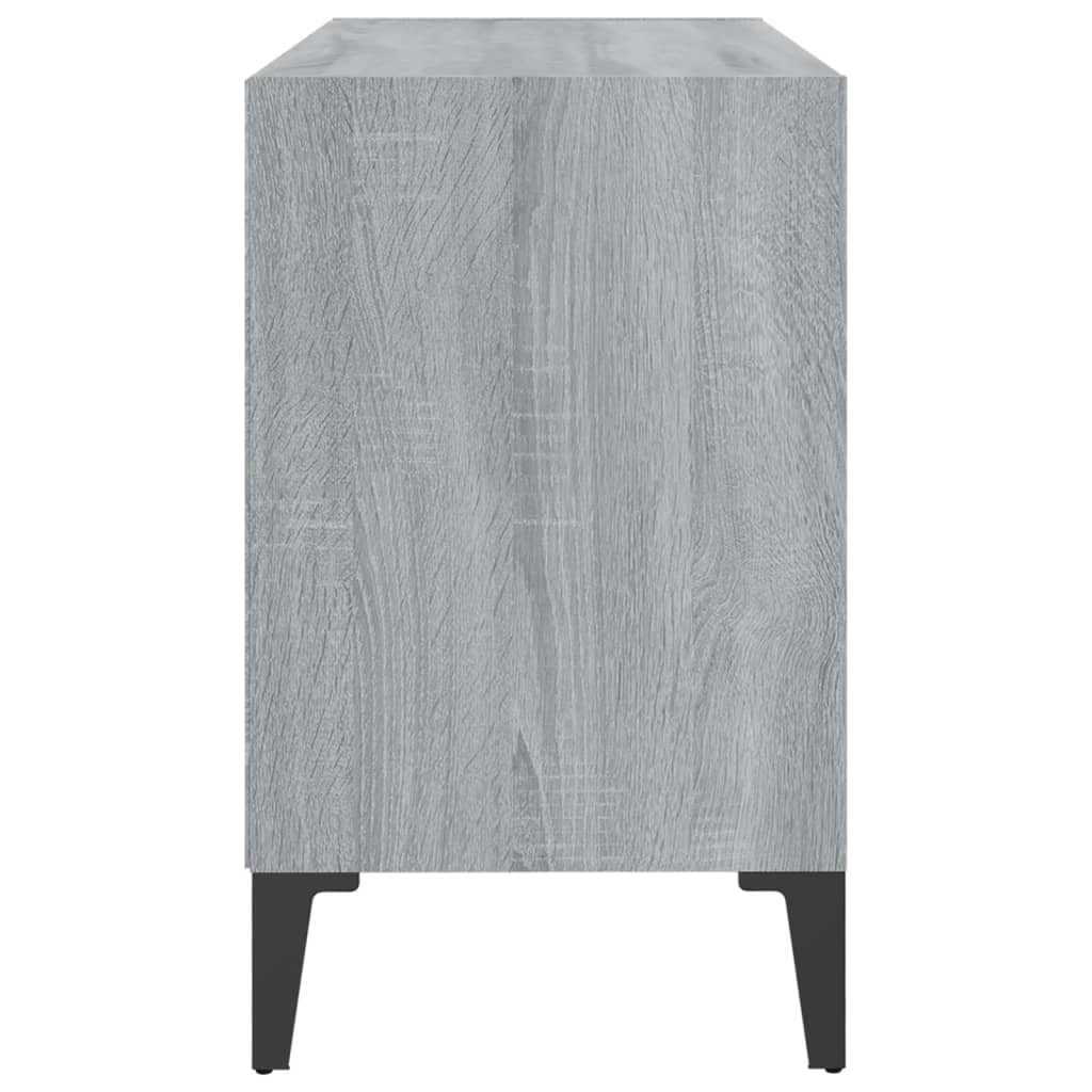 TV Cabinet with Metal Legs Grey Sonoma 69.5x30x50 cm