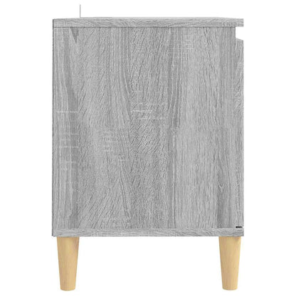 TV Cabinet with Solid Wood Legs Grey Sonoma 103,5x35x50 cm