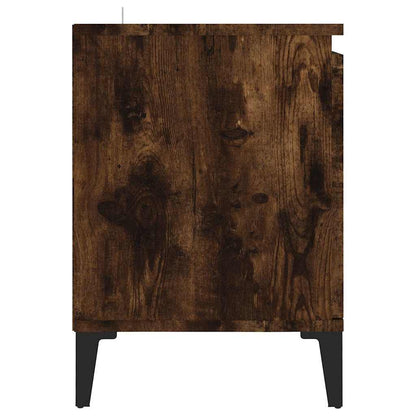 813161 vidaXL TV Cabinet with Metal Legs Smoked Oak 103,5x35x50 cm