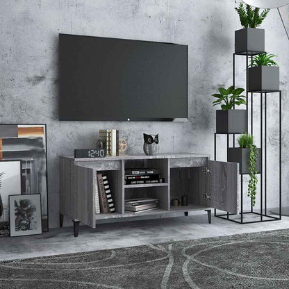 813162 vidaXL TV Cabinet with Metal Legs Grey Sonoma 103,5x35x50 cm