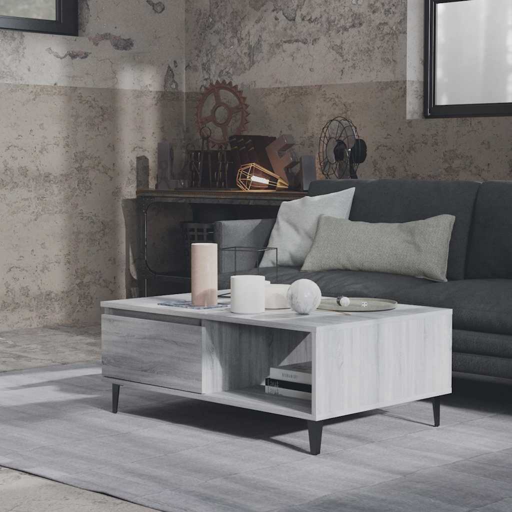 Coffee Table Grey Sonoma 90x60x35 cm Engineered Wood