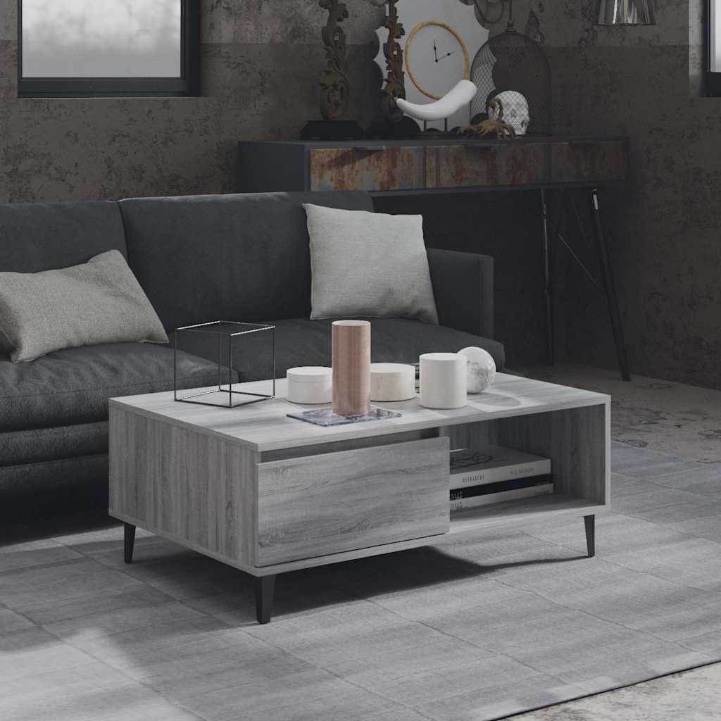 Coffee Table Grey Sonoma 90x60x35 cm Engineered Wood