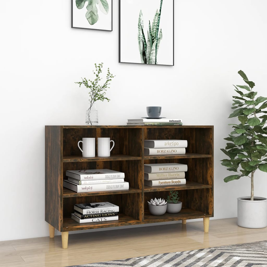 Sideboard Smoked Oak 103.5x35x70 cm Engineered Wood