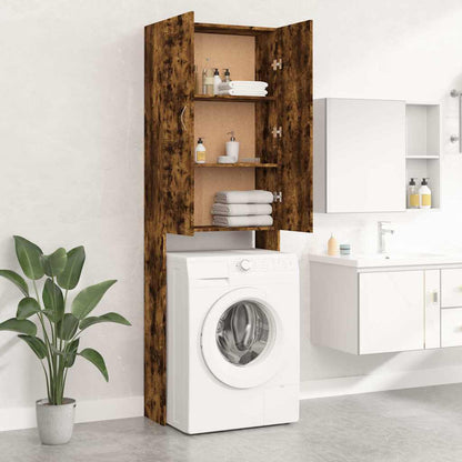 Washing Machine Cabinet Smoked Oak 64x25,5x190 cm