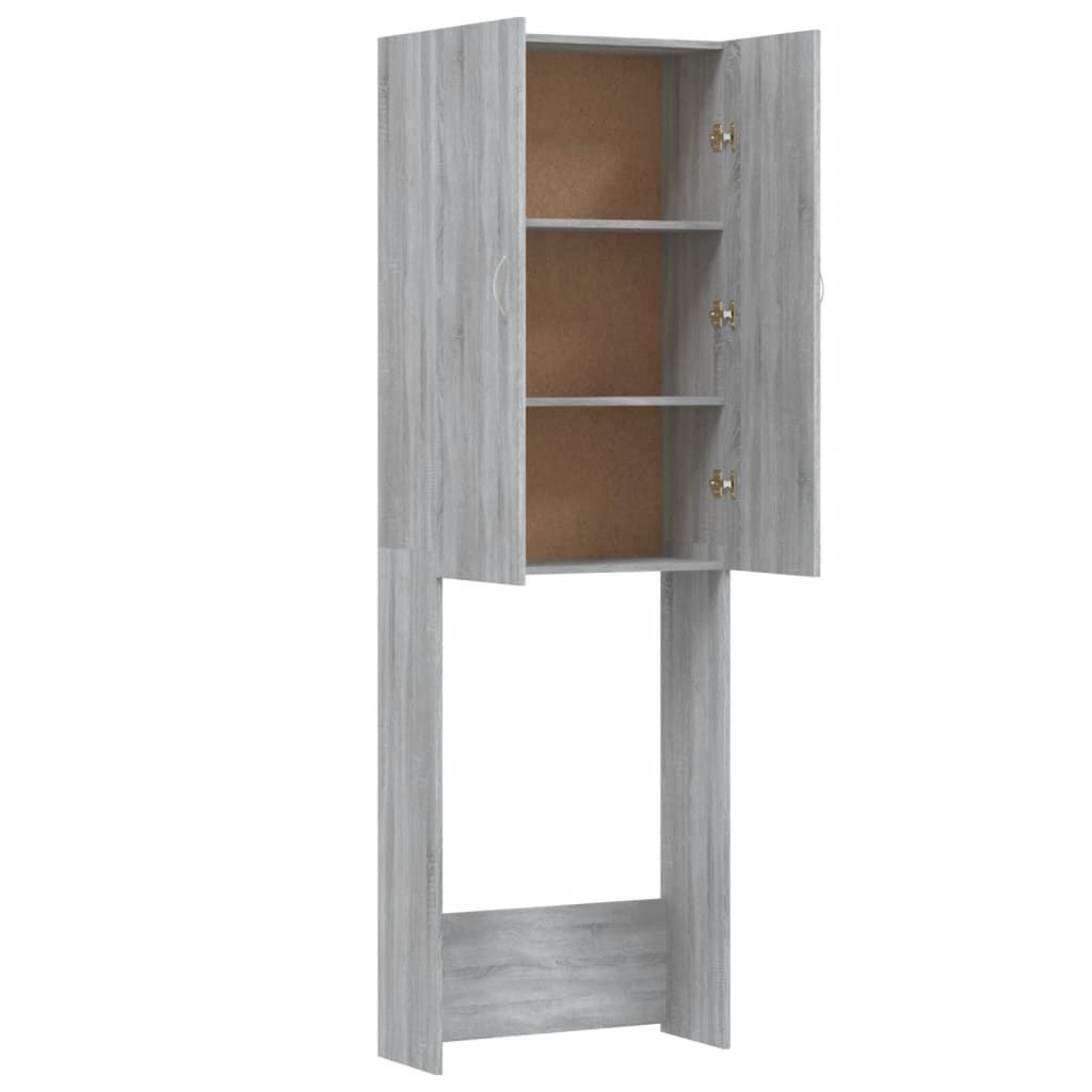 Washing Machine Cabinet Grey sonoma 64x25.5x190 cm