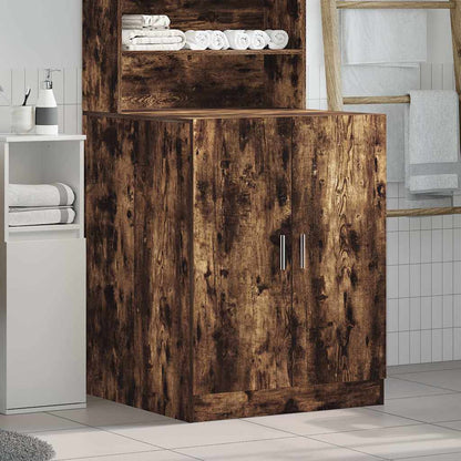 813194 vidaXL Washing Machine Cabinet Smoked Oak 71x71,5x91,5cm