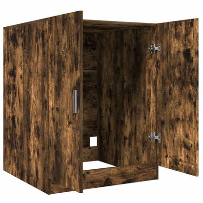 813194 vidaXL Washing Machine Cabinet Smoked Oak 71x71,5x91,5cm