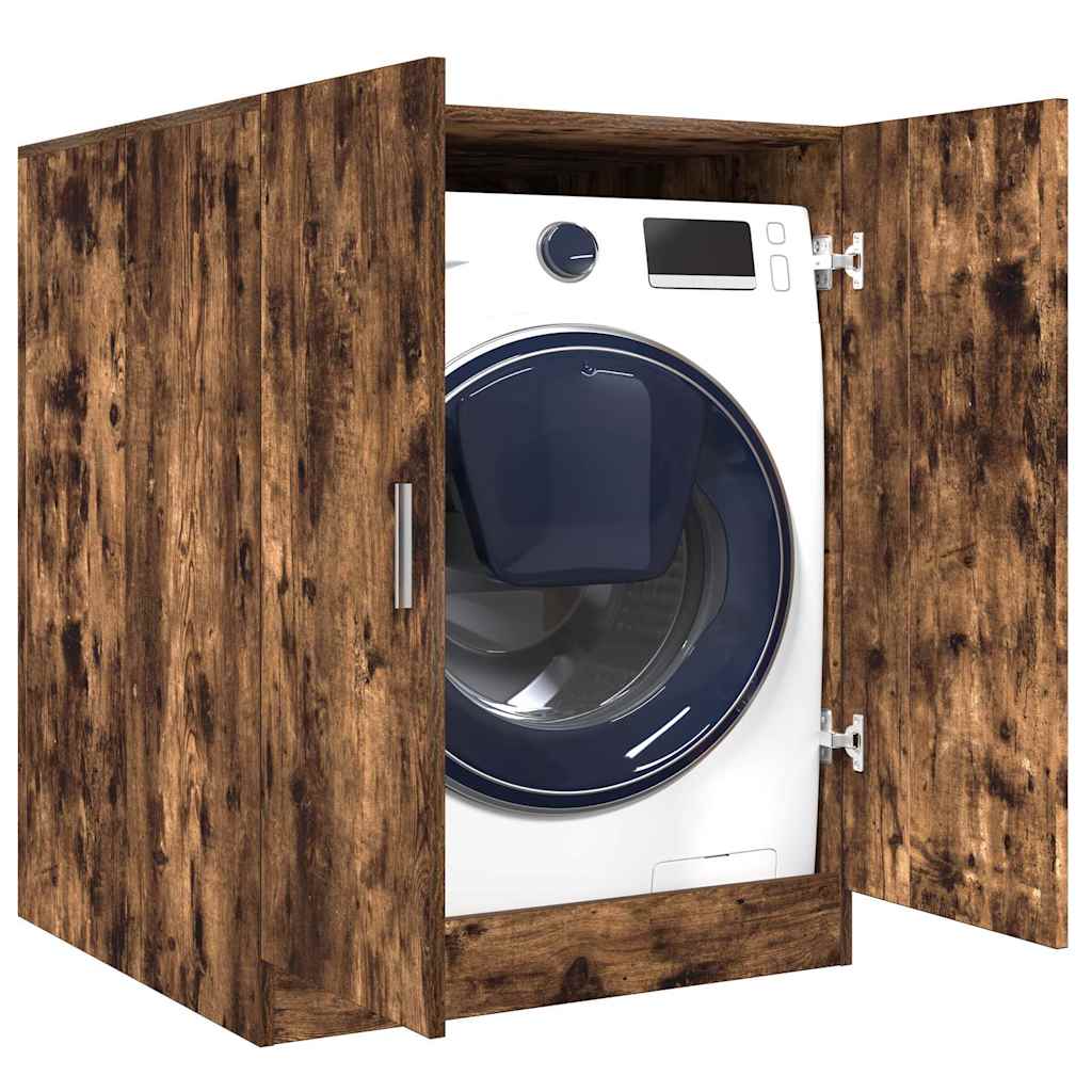 813194 vidaXL Washing Machine Cabinet Smoked Oak 71x71,5x91,5cm