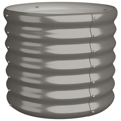 Garden Planter Galvanised Steel 40x40x36 cm Grey