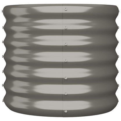 Garden Planter Galvanised Steel 40x40x36 cm Grey
