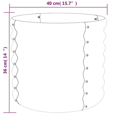 Garden Planter | Anthracite | Powder-coated steel | Medium