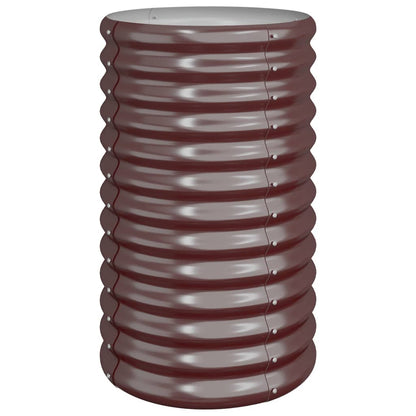 Garden Planter Galvanised Steel 40x40x68 cm Brown
