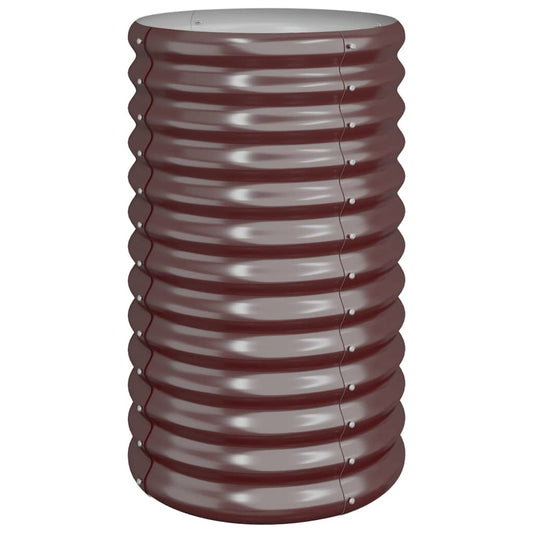 Garden Planter Galvanised Steel 40x40x68 cm Brown