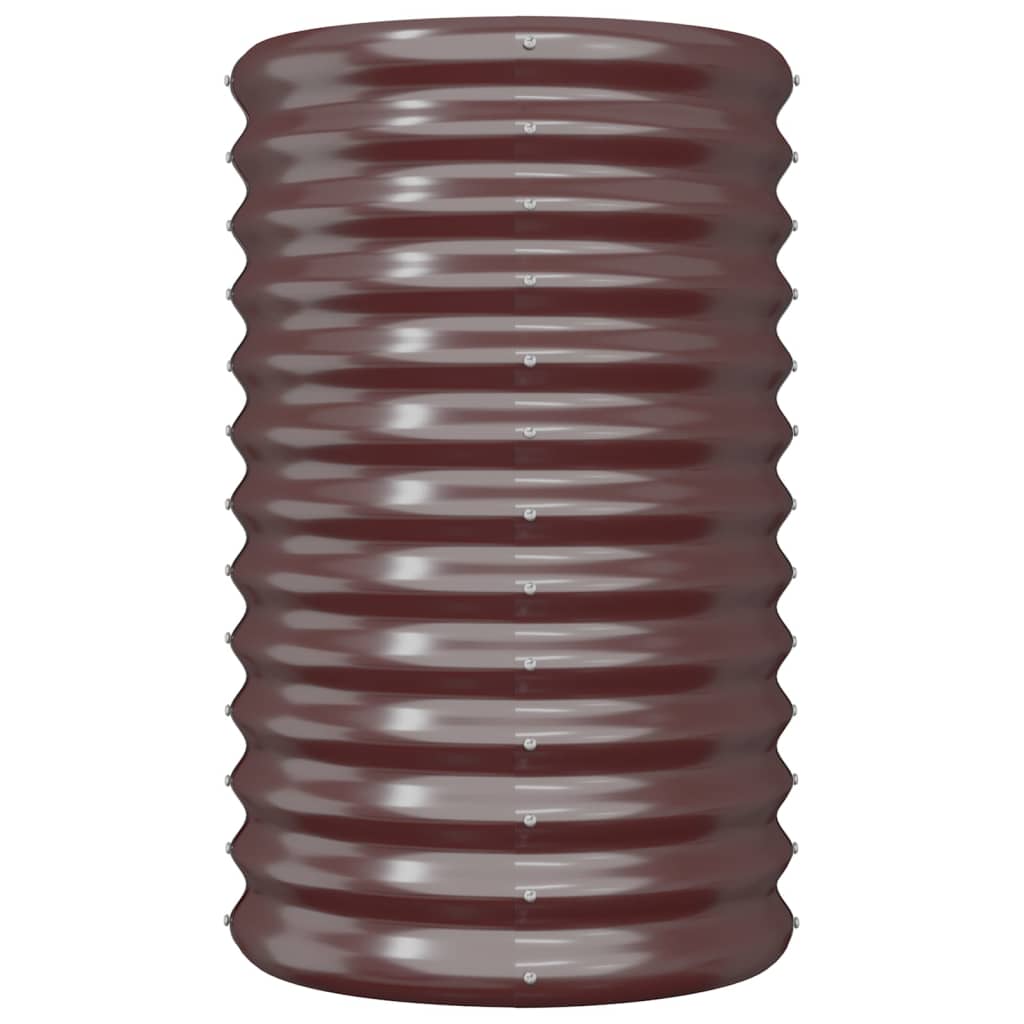 Garden Planter Galvanised Steel 40x40x68 cm Brown