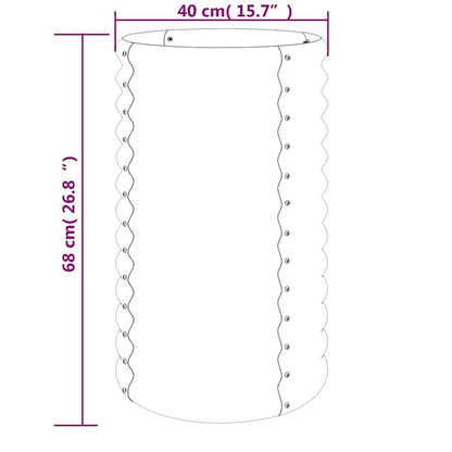 Garden Planter | Silver | Powder-coated steel | Medium | Durable