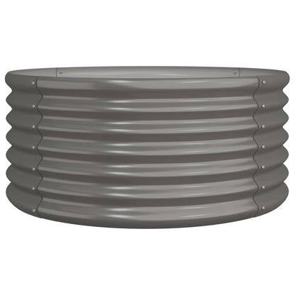 Garden Planter Galvanised Steel 80x80x36 cm Grey
