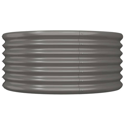 Garden Planter Galvanised Steel 80x80x36 cm Grey
