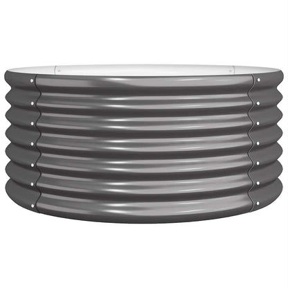 Garden Planter Galvanised Steel 80x80x36 cm Anthracite