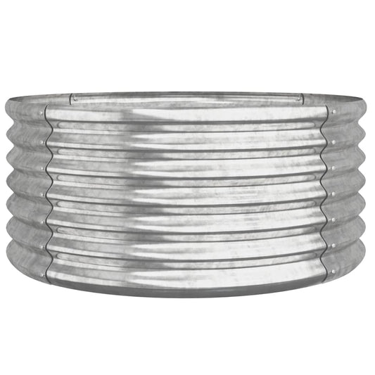 Garden Planter Galvanised Steel 80x80x36 cm Silver