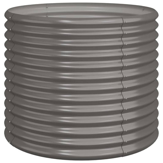 Garden Planter Galvanised Steel 80x80x68 cm Grey