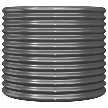 Garden Planter Galvanised Steel 80x80x68 cm Anthracite