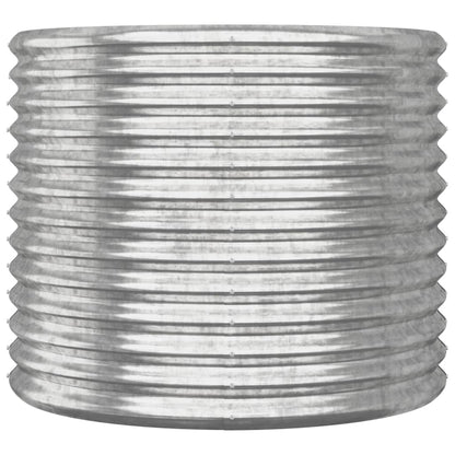 Garden Planter Galvanised Steel 80x80x68 cm Silver