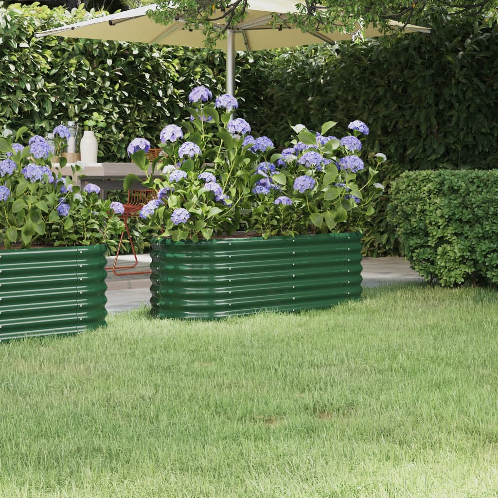 Garden Raised Bed | Green | Powder-coated steel | Medium |  Durable