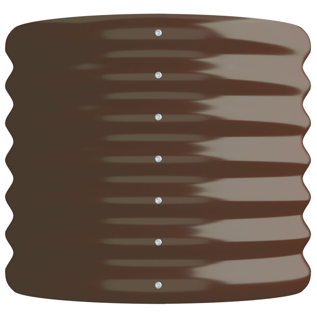 Garden Raised Bed | Brown | Powder-Coated Steel | 114 x 40 x 36 cm