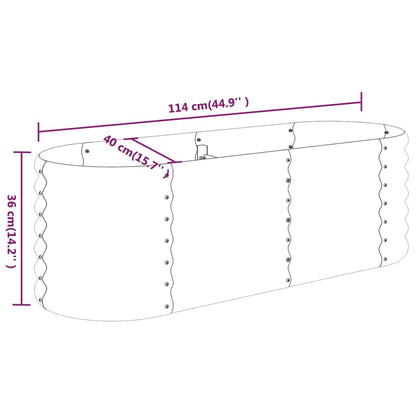 Garden Raised Bed | Silver | Powder-coated steel | Medium | Durable