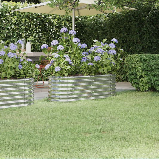 Garden Raised Bed | Silver | Powder-coated steel | Medium | Durable