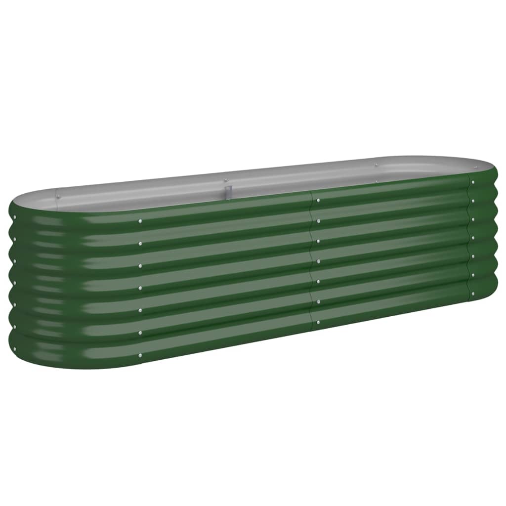 Garden Raised Bed | Green | Powder-coated steel | Large |  Durable